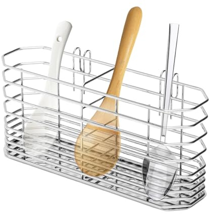 Silverware Holder,Stainless Steel Silverware Holder and Cutlery Drainer - Fork Drainage Containers, Flatware Drainable Organizer for Camping Kitchen Countertops