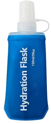 SHINROAD Taza plegable sin BPA TPU con botella de agua sellada bpa diseño a prueba de fugas fácil de limpiar viaje azul oscuro 250ml