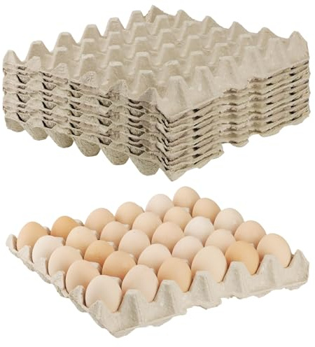 SEUICYNE 12 Stück Eierkartons 30er Pappe, 30x30cm Eierbehälter, Papierzellstoff Eierschachtel 30er Pappe, Eierpappe Eier Behälter, Eierablagen für 30 Eier Küche Kühlschrank Farm