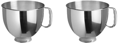 2x Kompatibel mit Classic & Artisan Serie 4,5QT/5QT Mixer 304 Schüssel Edelstahl Spülmaschinenfest-T33C