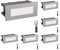 ledscom.de 6 Stück LED Treppenlicht/Wandeinbauleuchte für innen und außen, eckig, edelstahl, 123 x 60mm, kaltweiß