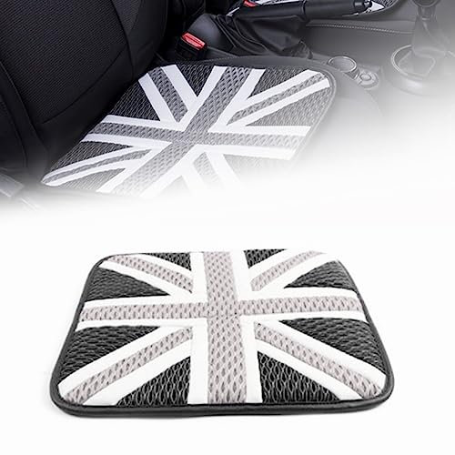 Heinmo Universelles modifiziertes Autositzkissen Cooles Kissen Sommerweiches Kissen für Cooper Clubman Schrägheck Countryman Cooper S R/F-Serie(Grau Union Jack)