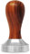 GASTROBACK 90614 Espresso-Tamper, Barista Profi, passend für alle Siebträger mit Ø 51 mm, schwere Ausführung aus rostfreiem Stahl mit Holzgriff, Holzgrif, Holz, Silber