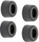 WAGNER Wandtürstopper VULKANO MINI 4tlg. Set - Durchmesser Ø 20 x 10 mm, Puffer aus hochwertigem Vollgummi, schwarz, zum Schrauben - 15501004