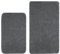 MIULEE Badematte Duschvorleger Badvorleger Flur 2er Set rutschfest Matte Teppiche Badteppich Badezimmerteppich Waschbar Saugfähig für Bad Wohnzimmer Grau 40x60 cm und 50x80 cm