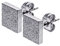 SMYKKO Ohrstecker Aurinko Karkea 7mm | Edelstahl | gebürstet | Frauen | Damen | Mädchen | Steel | Earring | viereck | quadrat (Silber)