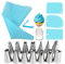 Manga Pastelera Silicona, 20 Piezas Boquilla de Acero Inoxidable, Set Decoración de Pasteles Multifuncional con Convertidor de Plásticos Duraderos