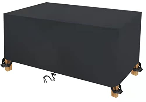 DKHLYB Garden Furniture Cover Garden Table Cover 600D Oxford Polyester Outdoor Patio table Covers Rectangular Cover Windproof Waterproof Anti-UV for Chair and Table Rattan Sofa Cover 180x130x85cm