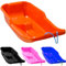 Kids Heavy Duty Snow Sledge - For Kids and Adults, Winter Toboggan Sleigh Sled With Rope | Plastic Ski Board, Pull Strap - Skateboard for Outdoor Snow, Skiing Board, Speeder, High-Performance (Black)