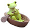Gemmia Miniatur-Feengarten Frosch Figurine- Ruderfrosch-Statue