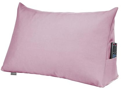 Traumnacht Cozy, cuscino da lettura, 70 x 40 cm, colore rosa antico, fodera rimovibile e lavabile, in 100% poliestere, pratico scomparto laterale, certificato Öko-Tex, prodotto secondo gli standard di