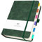 Yarotm Quaderno B5 Quadretti - Taccuino Quadretti 5mm Blocco Notes 18.5x26cm - B5 Pelle PU Notebook Quaderno Appunti 100g/m² Carta 360 Pagine - Blocchi Appunti per Viaggiatori Diari, Verde