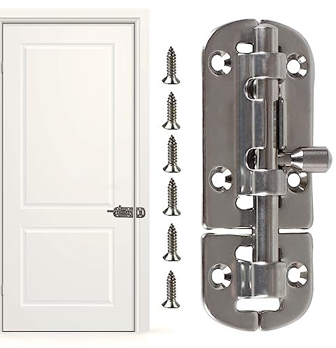 Maciun Serratura per porta barca, serratura per porta scorrevole per barca | Serratura universale per porta barca | Fermo per porta barca in acciaio inossidabile 316, nessuna foratura necessaria per