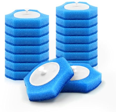 NEWE Escobilla Desechable WC Recambios 16PCS, Adecuado para Cepillo de Inodoro con Pinzas