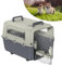 YARDIN Hundebox Flugzeugbox Kunststoff Transportbox für Hunde und Katzen 67x51x58.5cm Hundetransportbox Katzentransportbox mit Futterbehälter und Urinabstandshalter Tiertransportbox, Dunkelgrau