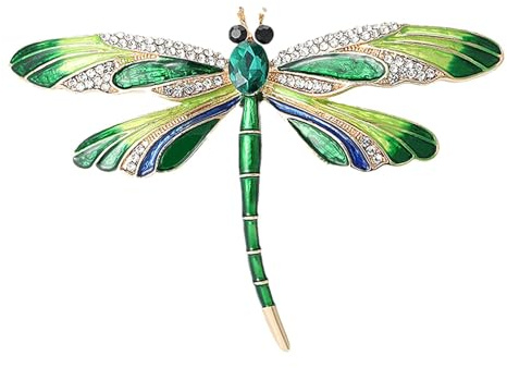 Libelle Perle Strass Brosche - Emaille Strass Libelle Brosche Leichte Libelle Strass Fliegen Drache Brosche Tier Brosche für Weihnachten Muttertag Thanksgiving Geburtstag