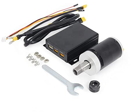 CNC-Spindelmotor-Kit, CNC-Kit Bürstenloser DC-Spindelmotor 24 V 12000 U/min + Antriebsplatine + Spannzangenhalter installiert for Serie 3018
