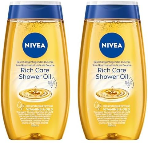 NIVEA Olio Doccia Olio Naturale 200 ml (Confezione da 2)