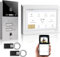 GVS - IP Video Türsprechanlage 2-Familienhaus mit Türöffner (RFID & Fingerprint), HD Kamera, 2X 10 Zoll Monitor & App - Smarte Video Türklingel mit Kamera & Gegensprechanlage (AVS5432U)