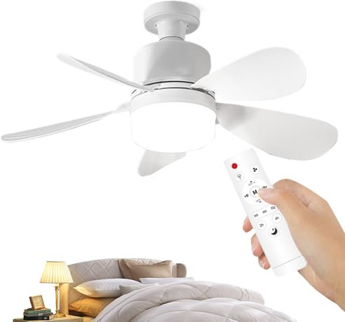 Yidueace Ventilador De Techo Con Luz | Luz Silenciosa para Ventiladores de Techo | Luces Inteligentes Desmontable para Salón Cocina Dormitorio Exterior Interior