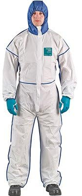Ansell AlphaTec 1800 Comfort Modell 195 Weiß Chemikalienoverall L