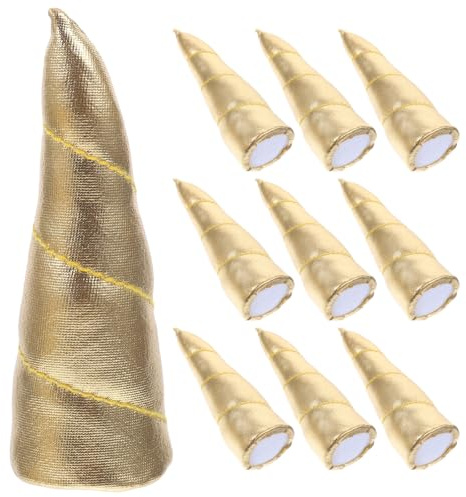 Geschenkideen Einhorn Horn Kopfschmuck Selbstgemacht Gold 10 Stück