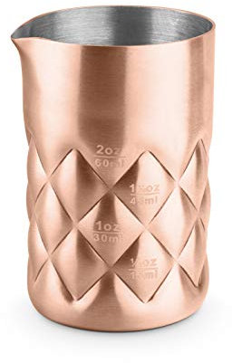 Final Touch Copper Collection Yarai Measuring Jigger Measure For Cocktail Making - 60ml 6.8cm x 4.8cm x 4.4cm