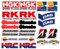 Ti El Es 24 PVC Aufkleber Set Motorsport Rennsport Motorrad Auto Racing Laminiert Sticker MOTO GP Sponsors