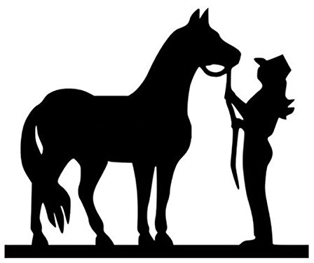 Alamor 14X 11,5 cm Pferd Ziehen Reflektierende Autoaufkleber Auto Truck Fahrzeug Motorrad Aufkleber-Schwarz