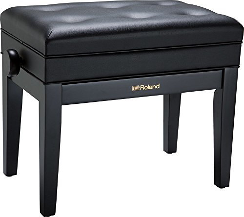 Roland Klavierbank in schwarzem Satin-Finish mit gepolstertem Vinyl-Sitz – RPB-400BK