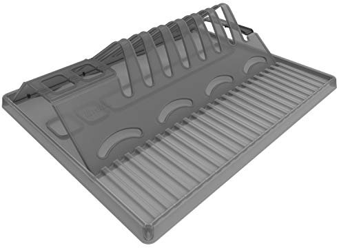 Rotho Spacewonder faltbarer Geschirrabtropfer, Kunststoff (PP) BPA-frei, anthrazit, (39.0 x 32.0 x 2.0 cm)
