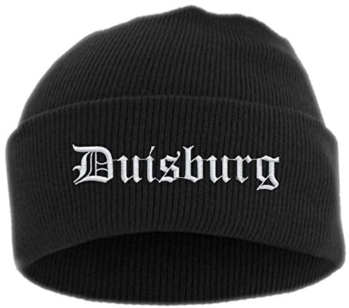 HB_Druck Duisburg Umschlagmütze - Mütze - Bestickt - Einheitsgröße Schwarz