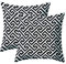 JOTOM Kissenhülle, geometrisch, Gittermuster, für Sofa, Haus, Wohnzimmer, Schlafzimmer, Innendekoration, 45 x 45 cm, 2-teiliges Set (Motiv schwarz und weiß 4)