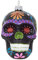 Inge-glas Weihnachtskugel Christbaumkugel Glaskugel Skull 9cm schwarz lila (schwarz lila)