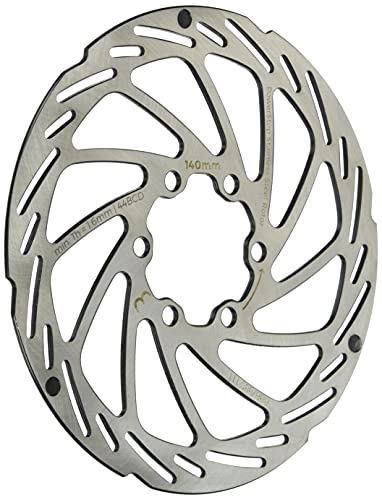 BBB Cycling Fahrrad Bremsscheibe mit 6 Schrauben Edelstahl Fahrradbremsscheibe mit Verschleißanzeige für Road Mountain E-Bikes MTB 203mm PowerStop BBS-114, Silber