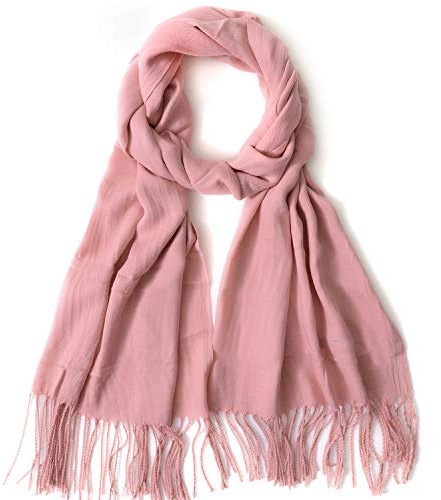 GERIINEER Winter Long Wool Soft Warm Tassel Scarves for Women Men Ladies 25 Solid color Scarfs Women Men Shawls and Wraps