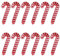 GWHOLE 12 Pcs Candy Cane Balloons - Christmas Inflatable Foil Balloons with Straw for Xmas Party Decoration