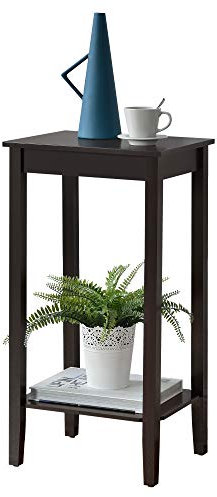 [en.casa] Beistelltisch mit Ablage Sofatisch Telefontisch Kaffeetisch 74x38x30 cm MDF Kaffeefarben