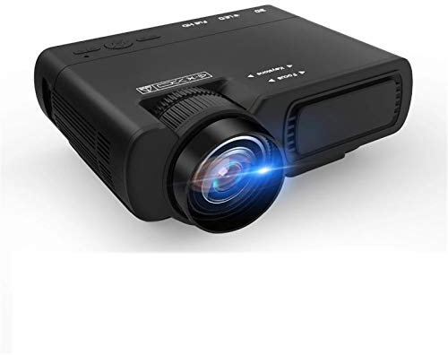 ChengBeautiful Mini Projector POWERFUL T5 mini Projector Support 720P HD LED Home Theater Compatible with TV stick Home Theater Projector (Color : Black, Size : 202.7 * 152.3 * 74.5mm)