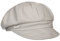 Seeberger Leder Ballonmütze Schildmütze Baker-Boy-Mütze Damencap Ledercap (L (58-59 cm) - hellgrau)