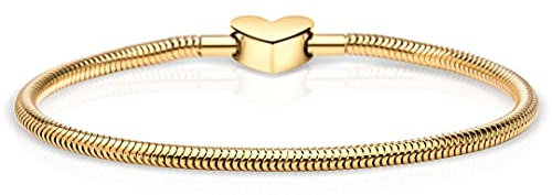 BERING Damen-Armband für Charms Edelstahl vergoldet 617-20-X0, Länge:19 cm
