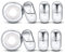 Sterling Silber Spacer Stopper Charms für Pandora Charm Armband 8 STÜCKE