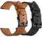 OTOPO Armband Kompatible Samsung Galaxy Watch 6 4 Classic Armband 47mm 46mm 43mm 42mm, Galaxy Watch 7 6 5 4 FE Armband 44mm 40mm, 20mm Lederarmband Ersatzarmband für Frauen Männer Schwarz+Braun