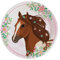amscan 9909874-66 – Assiettes Beautiful Horses 8 pièces, diamètre 22,8 cm, papier, chevaux, assiettes en carton, assiettes jetables pour fête d'anniversaire d'enfant