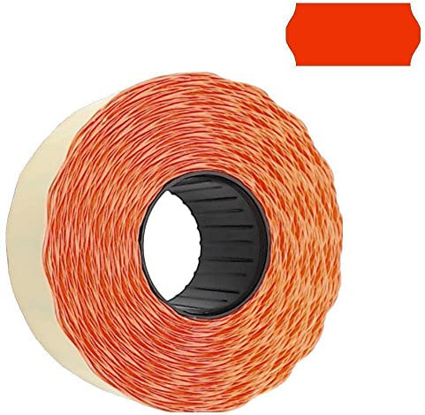 Preisauszeichner Etiketten 26x12 Standard leuchtrot 1500 Stück permanent Preisetiketten für Smart Printex Tovel Contact Meto Blitz