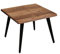 byLIVING Couchtisch Caddy/Beistelltisch Massivholz Akazie Natur/Füße Metall schwarz/mit Baumkante/B 60, H 45, T 60 cm