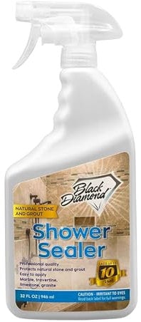 Natural Stone and Grout Penetrating Shower Sealer. Marble, Granite Travertine, Limestone. Protects Making Them Easy to Clean. Works Also on Grout in Tile, Ceramic, and Porcelain. 32oz.