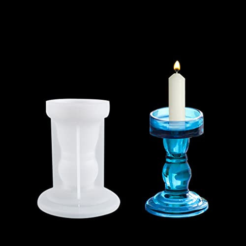 FineInno Kerzenhalter Gießform,Taper Pillar Silikonform,Kerzenständer Epoxidharz Form für Stabkerzen und Teelichter