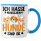 Trendation - Ich Hasse Menschen Hunde SInd Ok Tasse Geschenk für Hundebesitzer Hundemama Frauchen (Blau)