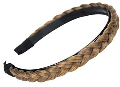 BOBIYA Bandeau tressé en cheveux synthétiques tressés avec dents pour femme et fille (blond irréprochable)